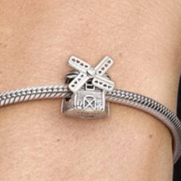 Sterling Silver Windmill, Holland Charm - Picture 2 of 2